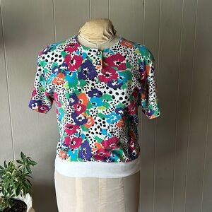 Floral cotton shirt. Vintage
